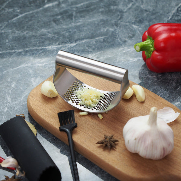 Stainless Steel Garlic Press Crusher